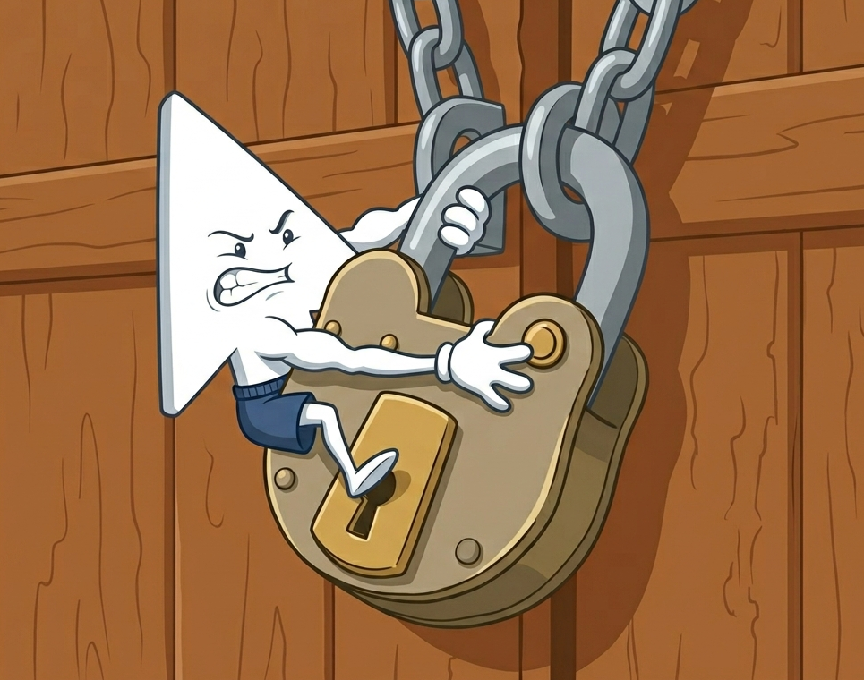 Mauszeiger versucht Schloss zu öffnen