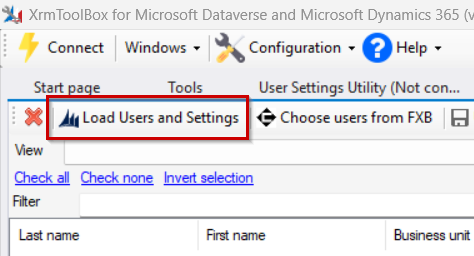 XRM Load Users and Settings 1